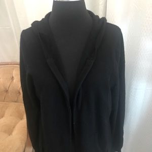 Cashmere zipper hoodie